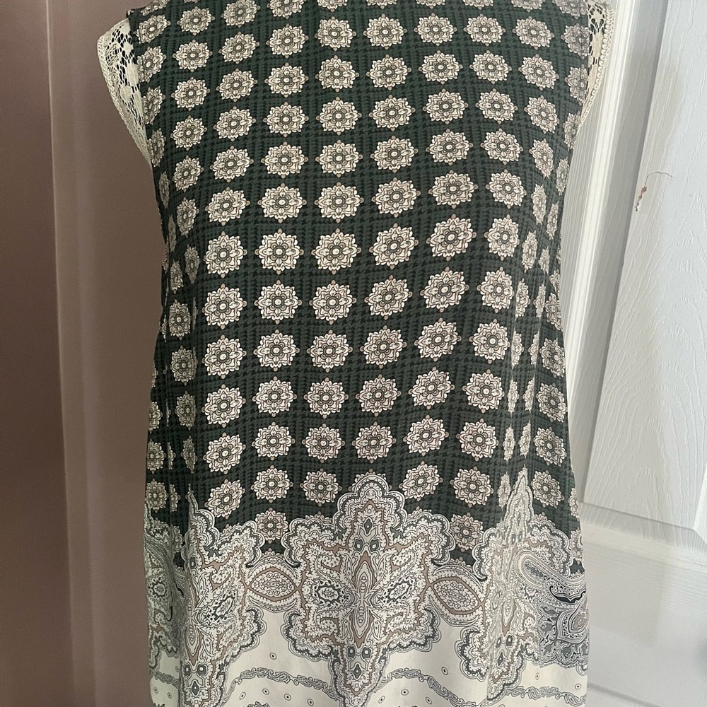 s.Oliver Boxy Tank Top with Geometric and Paisley Patterns